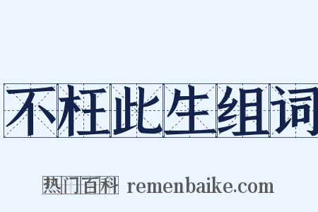 不枉此生组词是什么意思的图片